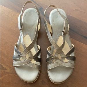 Naturalizer Gold Strappy Sandals